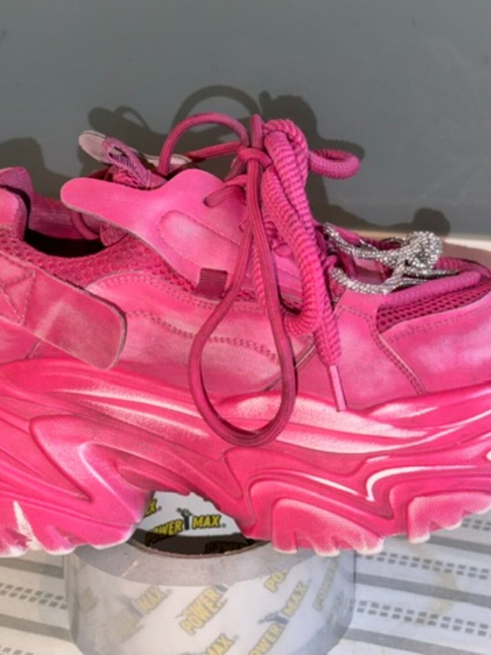Sneaker shoes, chunky, pink, Lonza NY, size 38 EU, about 7.5 US - Picture 3 of 4